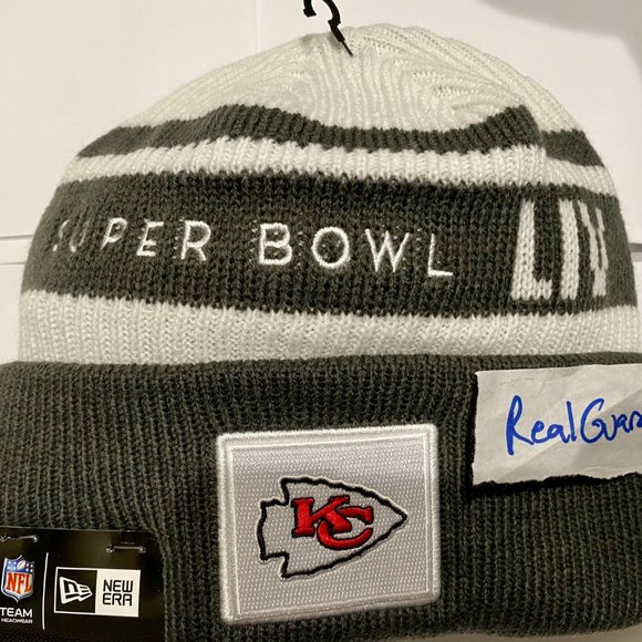 Rare Nwt Kansas City Chiefs Super Bowl LIV 54 Knit Winter Hat Beaie Cap Hat - Picture 2 of 4
